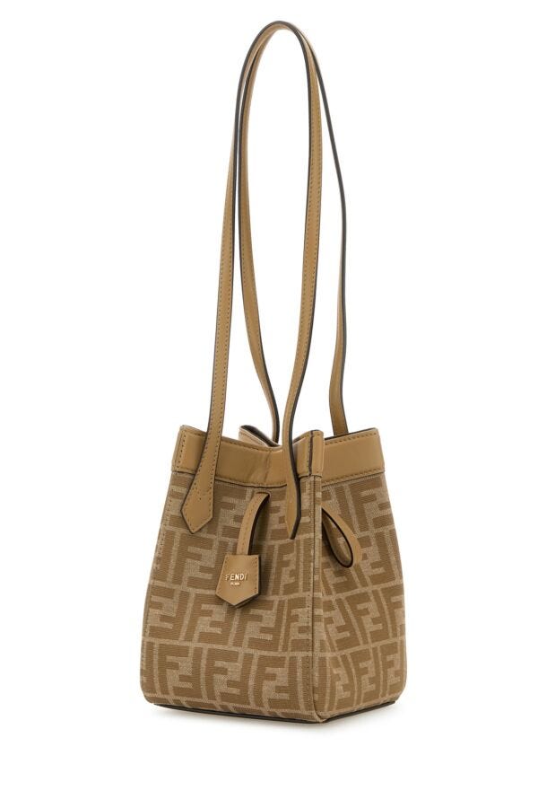 Fendi Woman Ff Fabric Mini Origami Bucket Bag