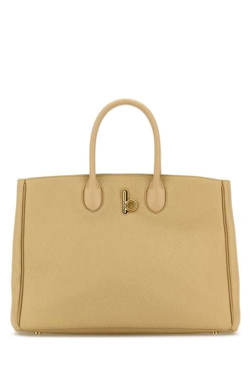 Burberry Women Beige Leather Medium Rocking Horse Handbag