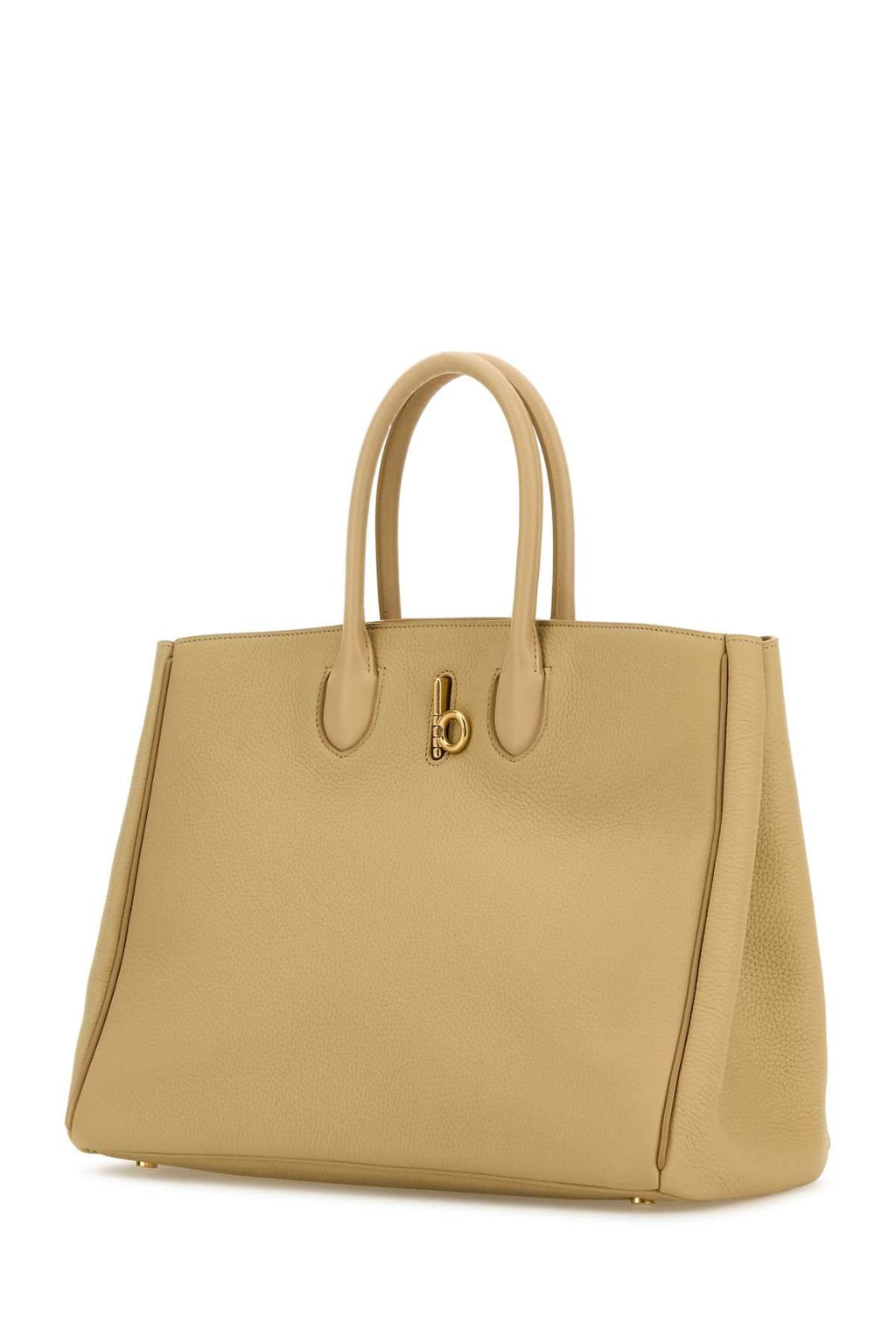 Burberry Women Beige Leather Medium Rocking Horse Handbag