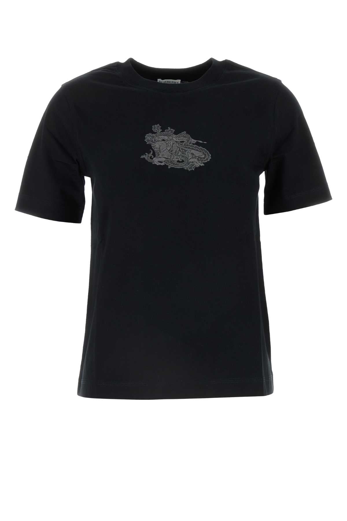 Burberry Women Black Cotton T-Shirt