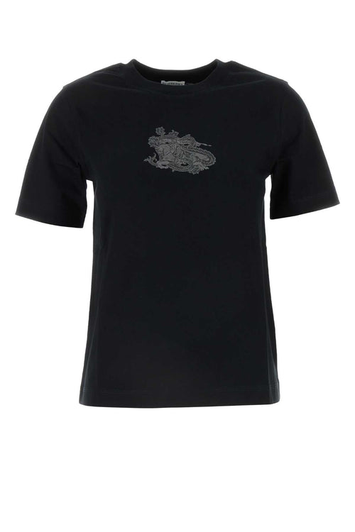 Burberry Women Black Cotton T-Shirt