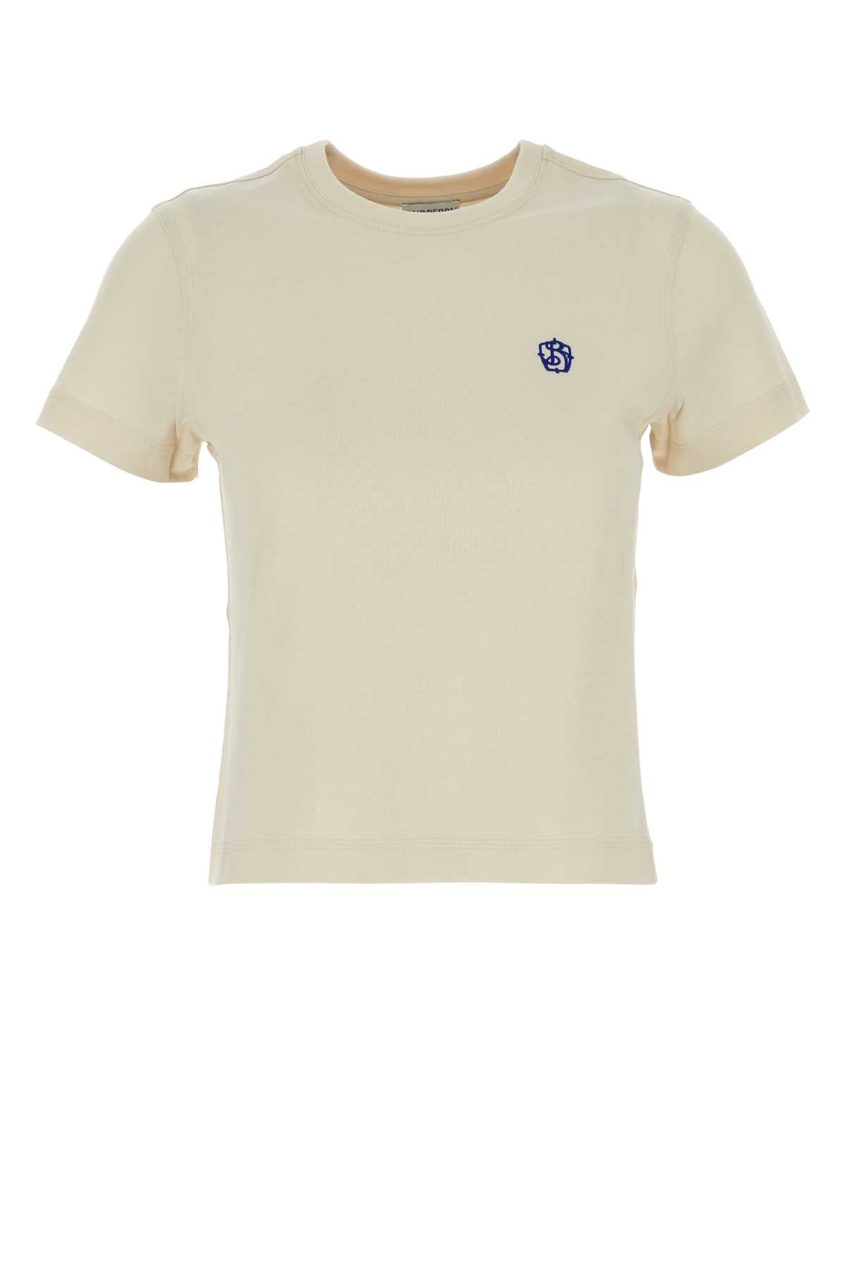 Burberry Women Sand Cotton T-Shirt