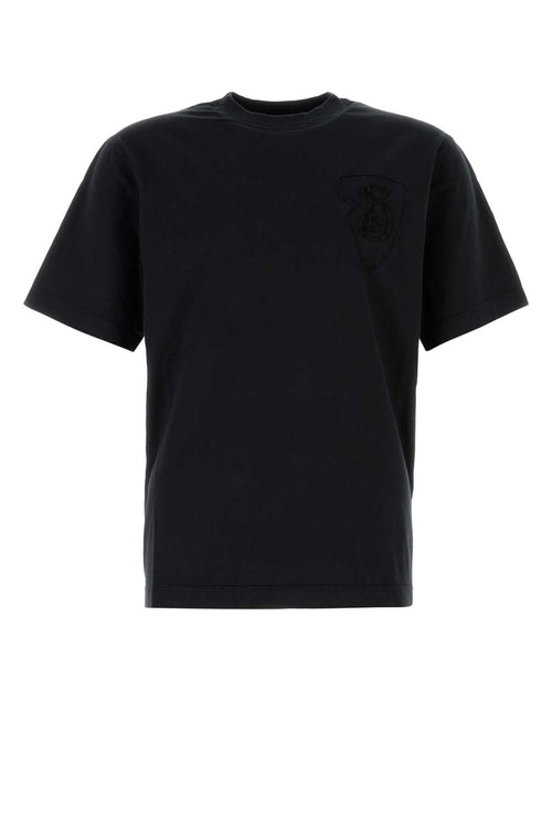 Burberry Men Black Cotton T-Shirt