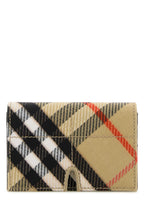 Burberry Women Embroidered Canvas Card Holder