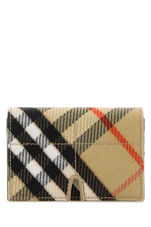 Burberry Women Embroidered Canvas Card Holder