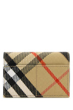 Burberry Women Embroidered Canvas Card Holder