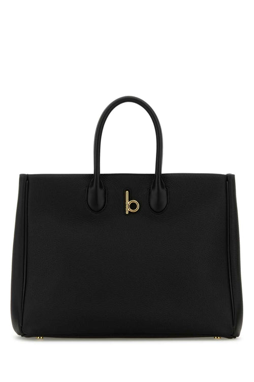 Burberry Women Black Leather Medium Rocking Horse Handbag