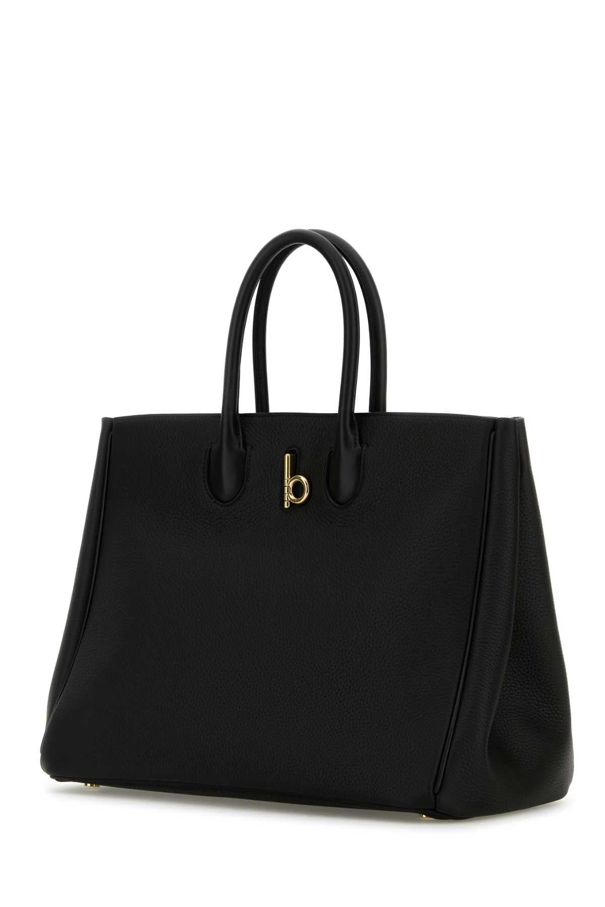 Burberry Women Black Leather Medium Rocking Horse Handbag