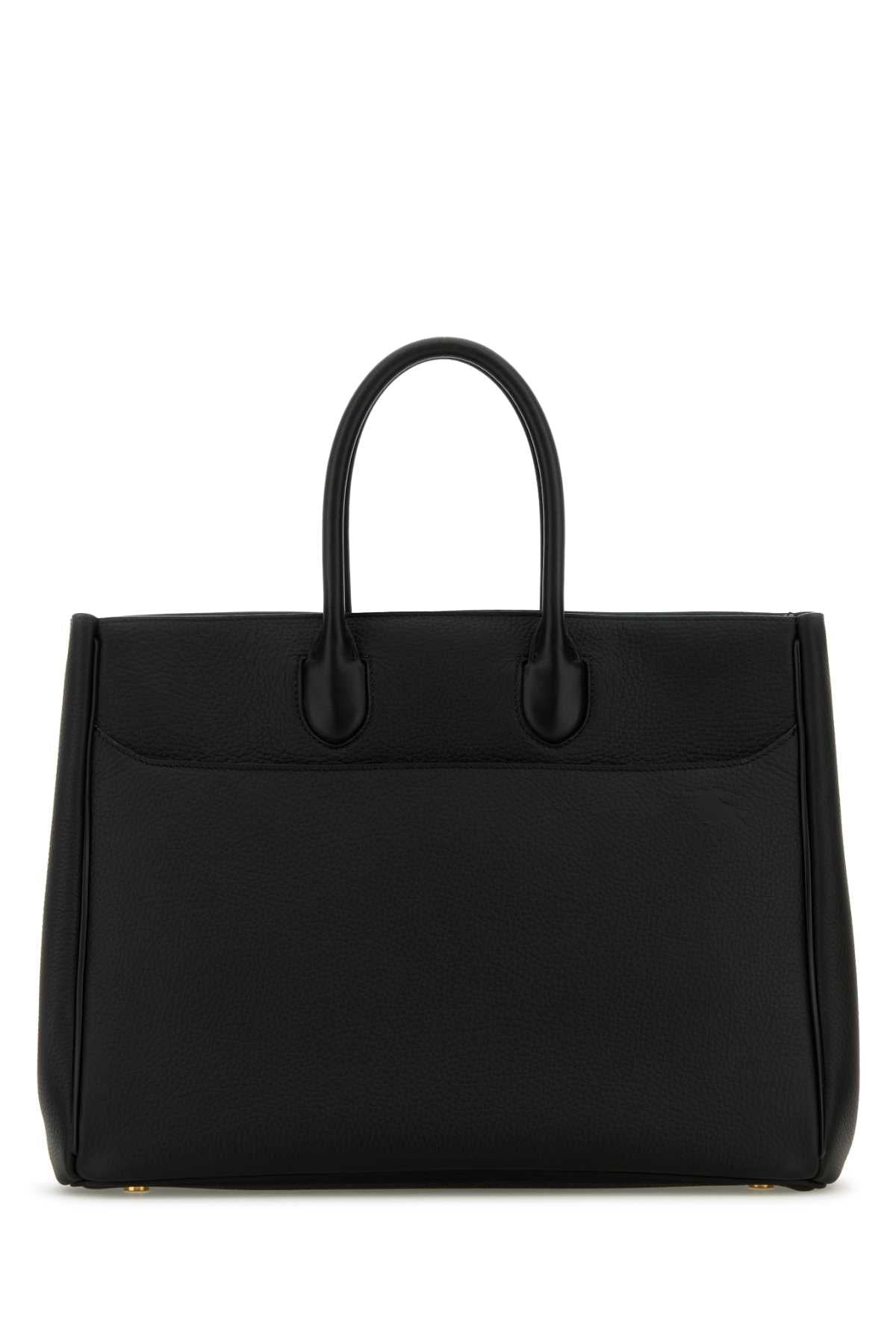 Burberry Women Black Leather Medium Rocking Horse Handbag