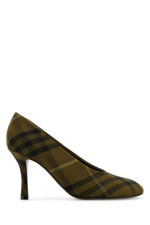Burberry Women Embroidered Canvas Pumps