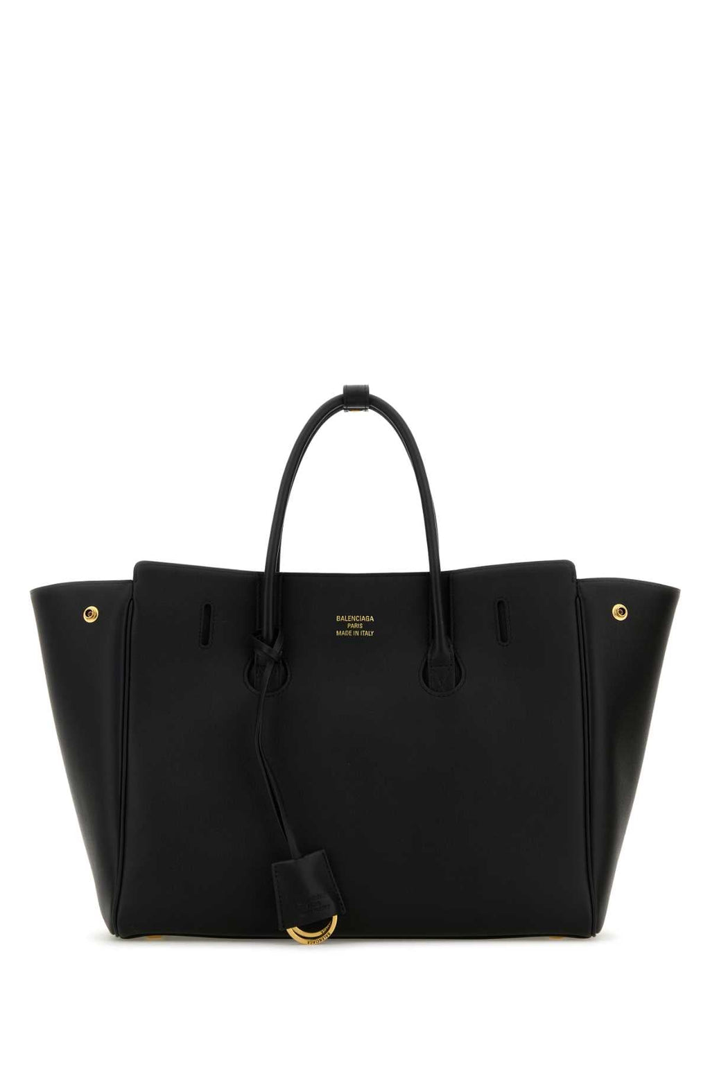 Balenciaga Women Black Leather Small Carry All Hempton Handbag