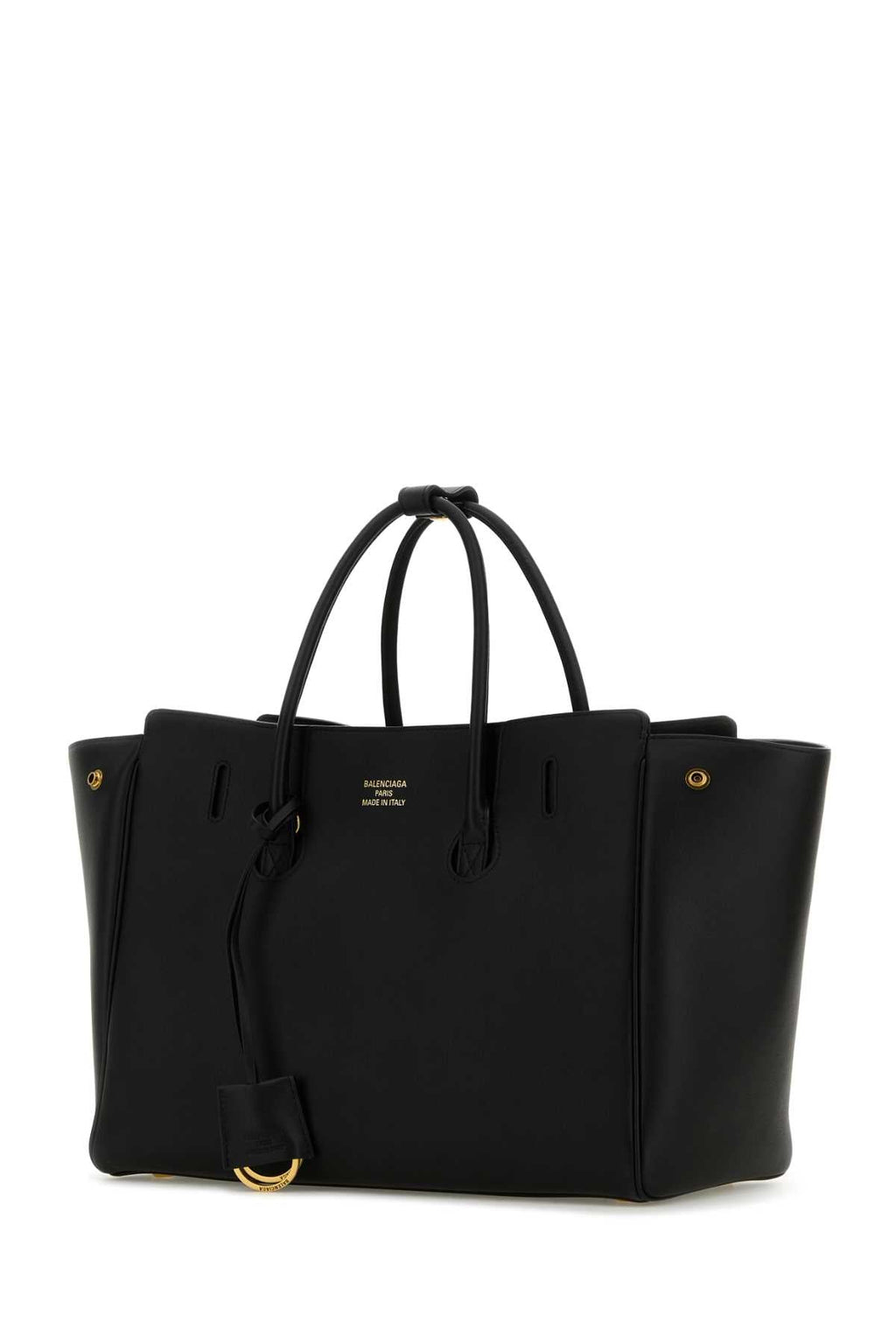 Balenciaga Women Black Leather Small Carry All Hempton Handbag