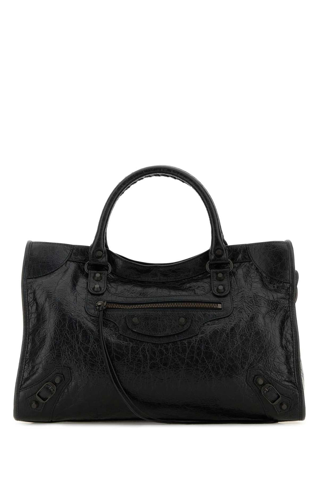Balenciaga Women Black Leather Medium Le City Handbag