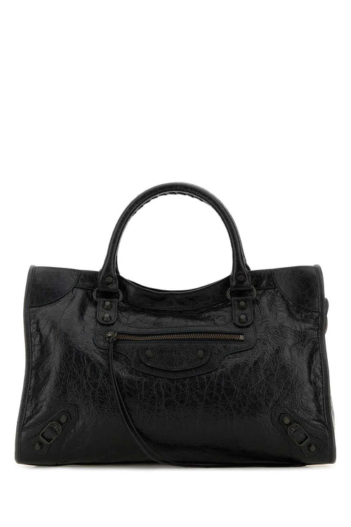 Balenciaga Women Black Leather Medium Le City Handbag