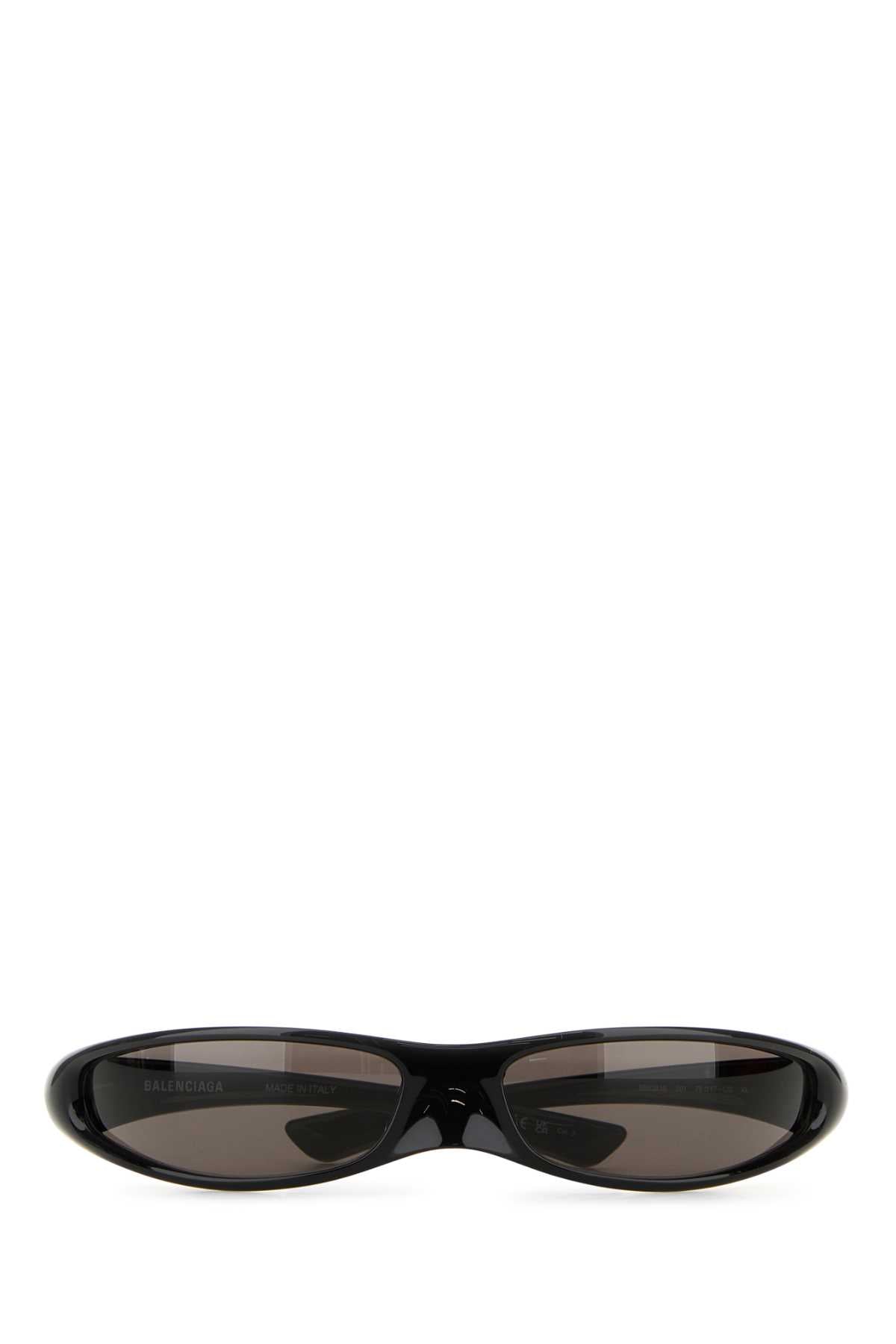 Balenciaga Women Black Nylon Blade Rectangle Sunglasses