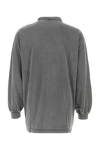 Balenciaga Men Charcoal Cotton Oversize Tbilisi T-Shirt