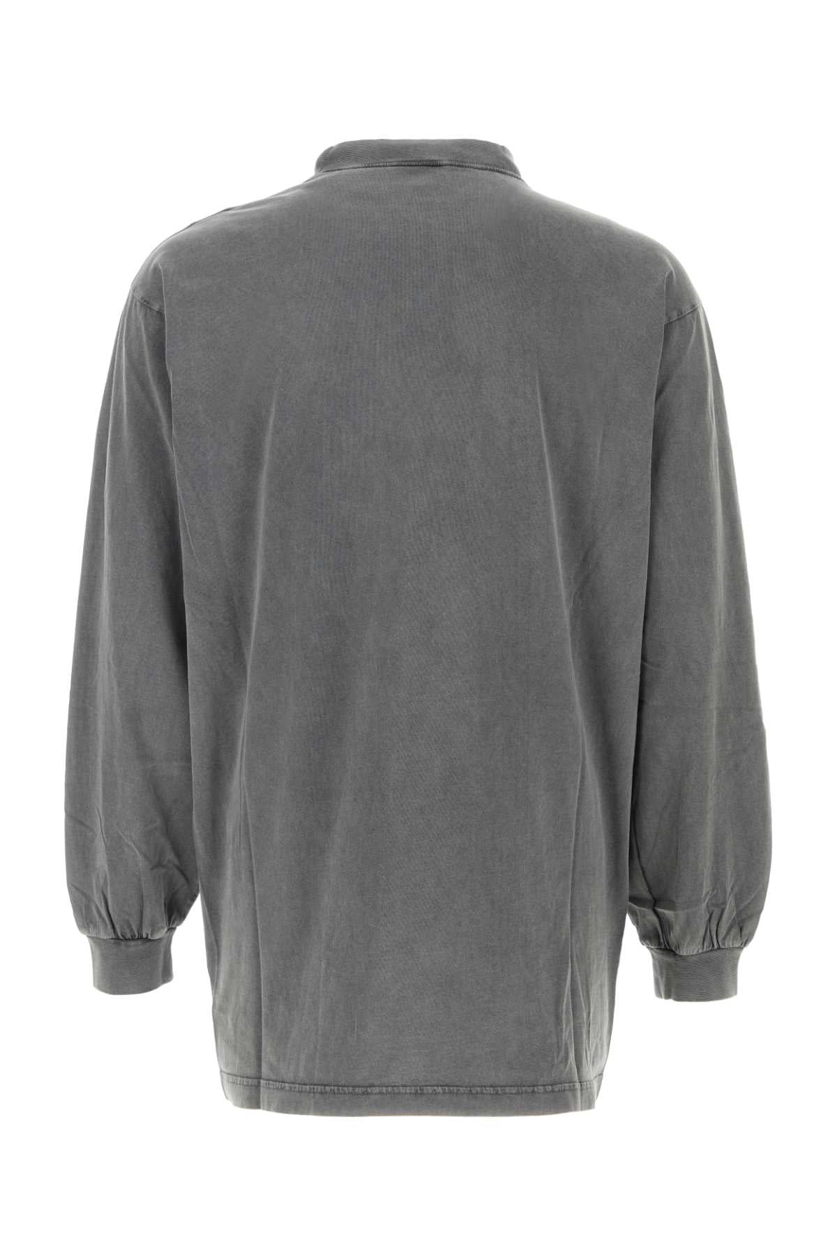 Balenciaga Men Charcoal Cotton Oversize Tbilisi T-Shirt