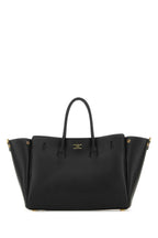 Balenciaga Women Black Leather Small Carry All Bel Air Shopping Bag