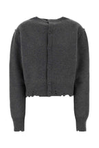 Balenciaga Women Dark Grey Cashmere Blend Cardigan
