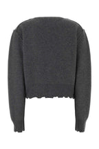 Balenciaga Women Dark Grey Cashmere Blend Cardigan