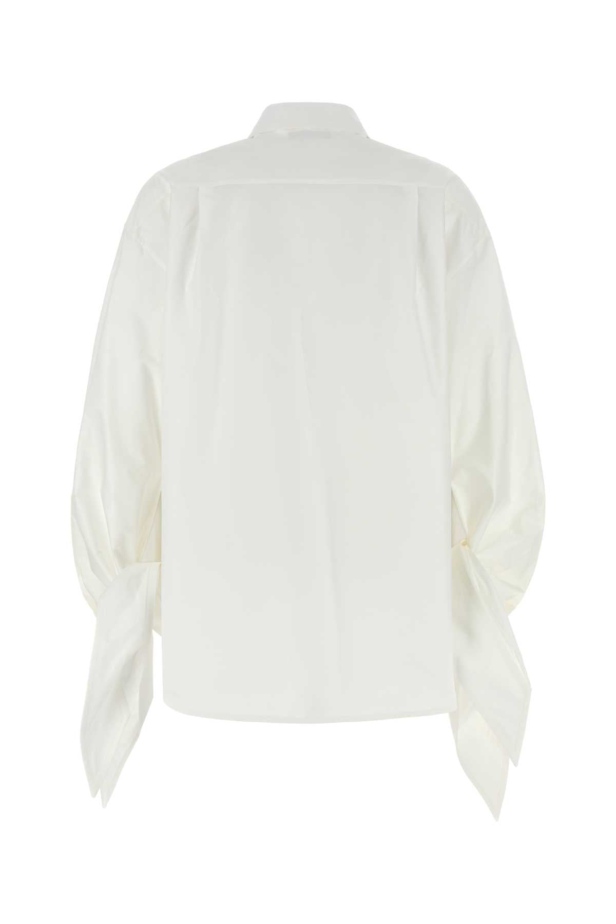 Balenciaga Women White Poplin Shirt