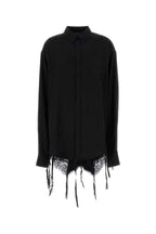 Balenciaga Women Black Lyocell Oversize Shirt