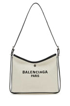 Balenciaga Women Chalk Canvas Biarri Crossbody Bag