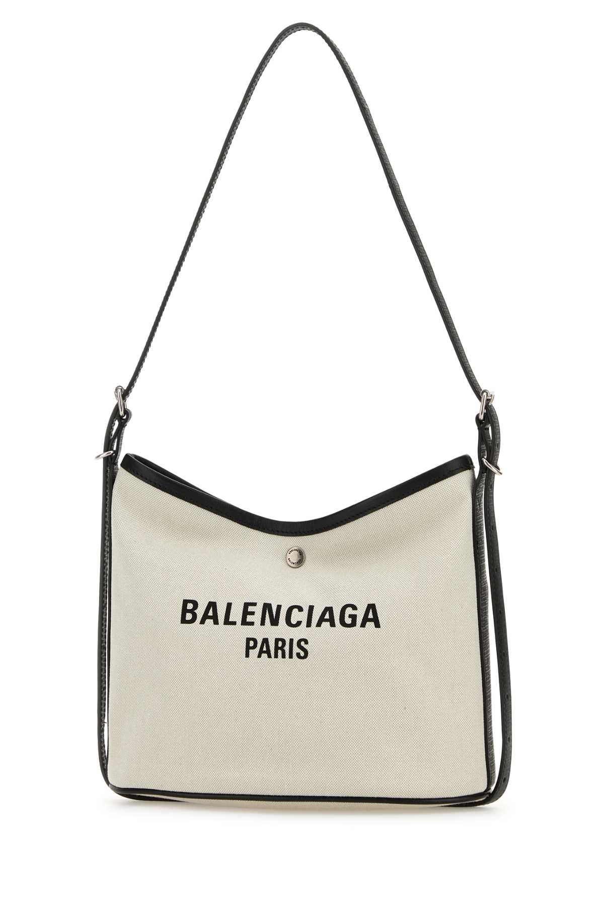 Balenciaga Women Chalk Canvas Biarri Crossbody Bag