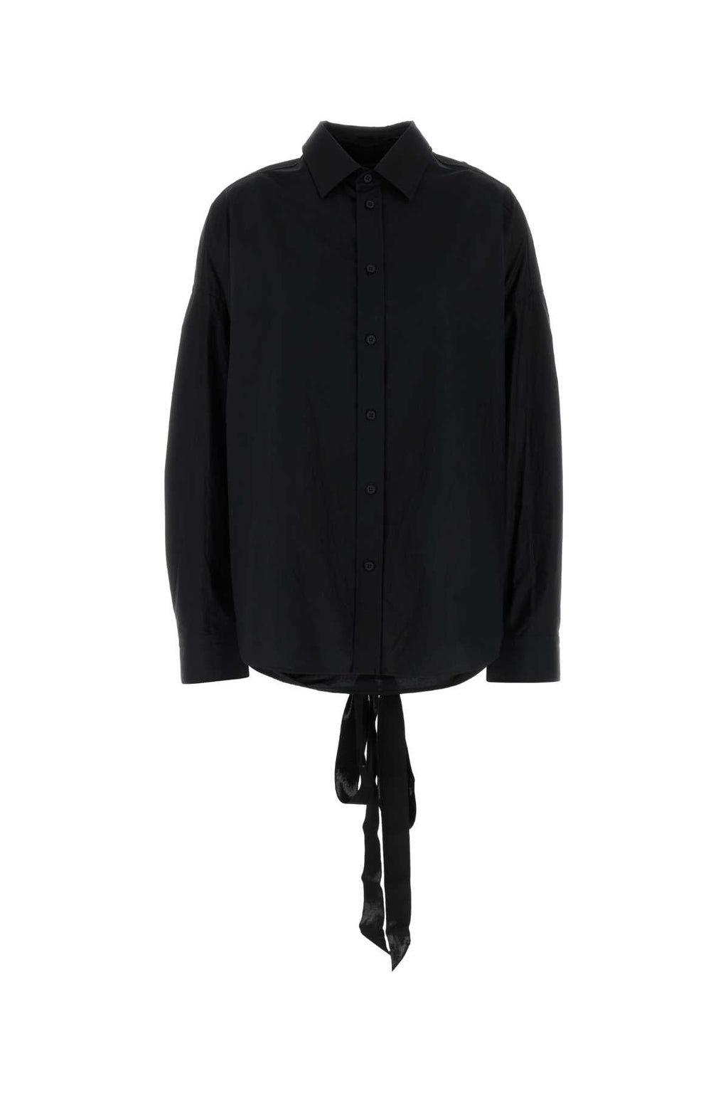 Balenciaga Women Black Poplin Oversize Shirt