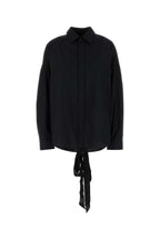 Balenciaga Women Black Poplin Oversize Shirt