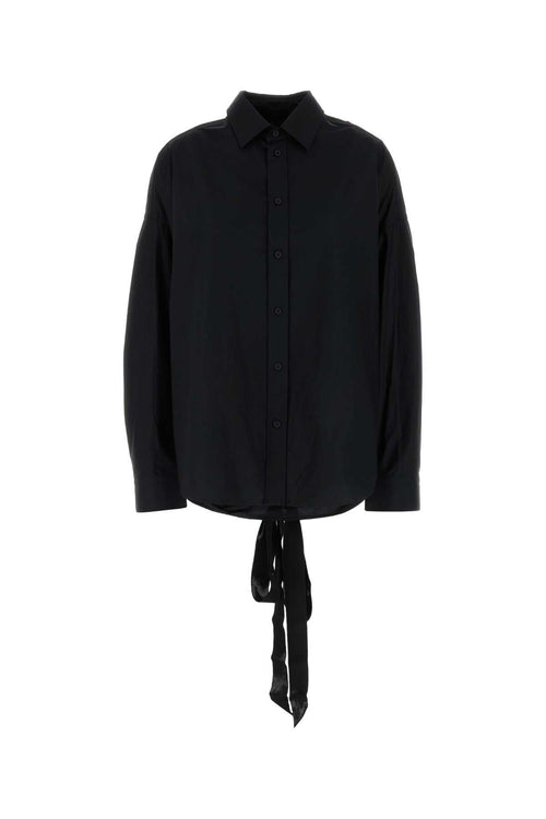 Balenciaga Women Black Poplin Oversize Shirt
