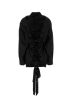 Balenciaga Women Black Poplin Oversize Shirt