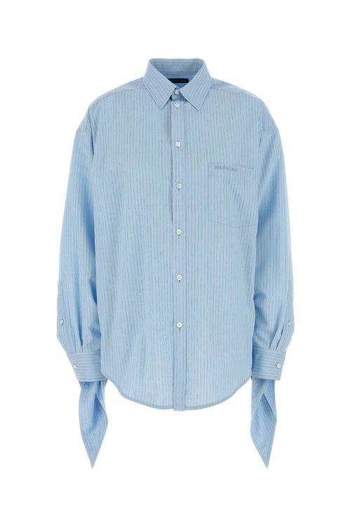 Balenciaga Women Embroidered Viscose Blend Oversize Shirt