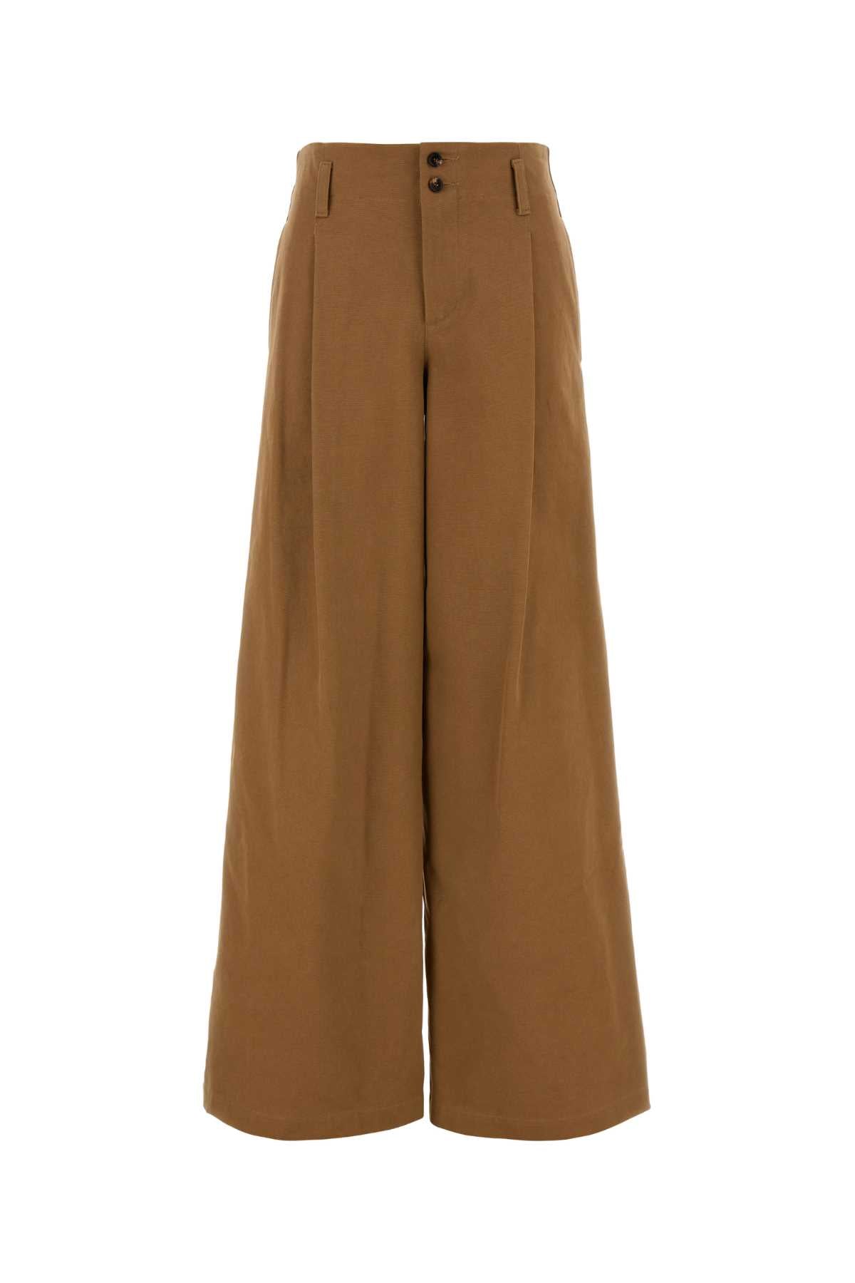 Chloe Women Brown Cotton Wide-Leg Pant