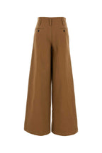 Chloe Women Brown Cotton Wide-Leg Pant
