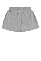 Balenciaga Women Grey Cotton Mini Skirt