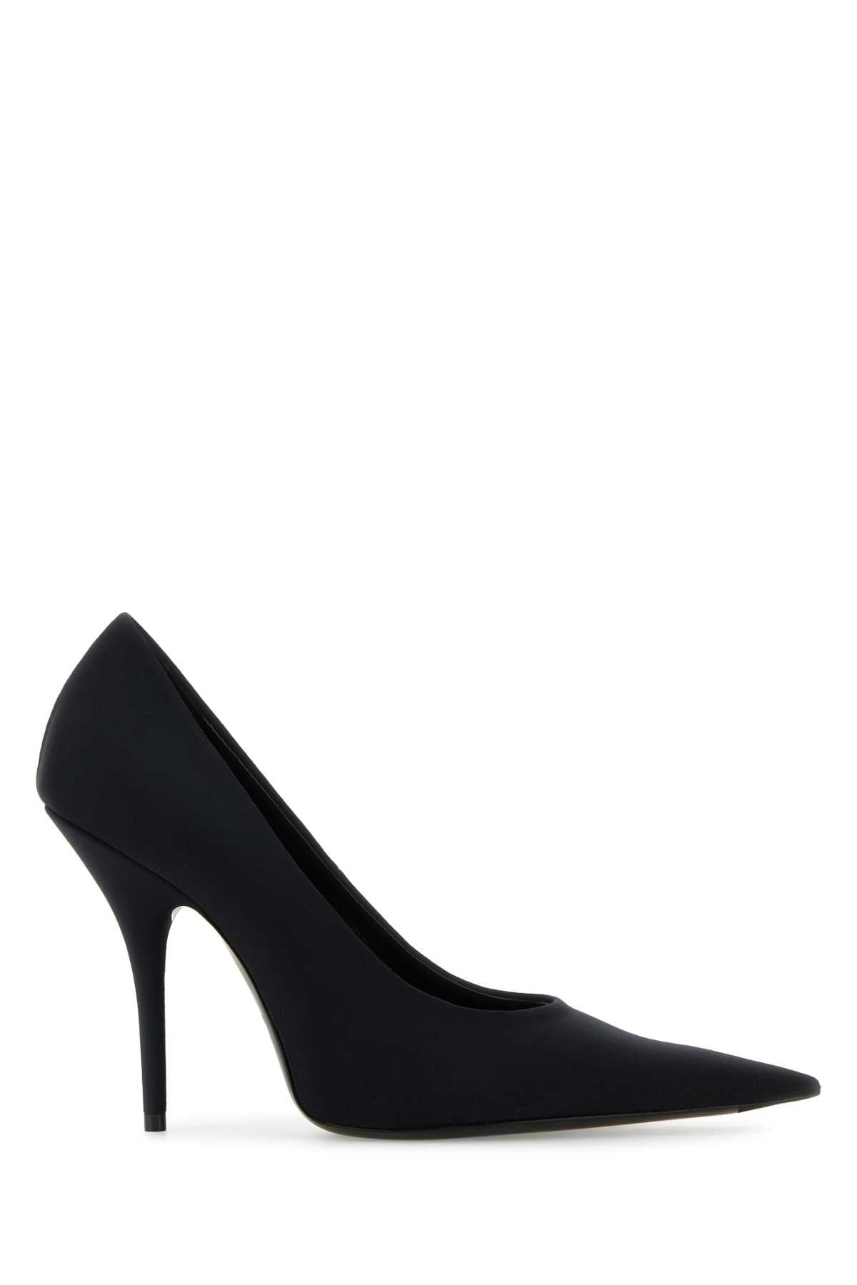 Balenciaga Women Black Fabric Knife Pumps
