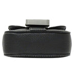 CHRISTIAN DIOR Bag Men's Shoulder Pouch Leather Saddle Vertical Black Micro