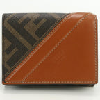 FENDI Diagonal Wallet Zucca 7M0280 AFB4 F1DZA Trifold PVC Unisex