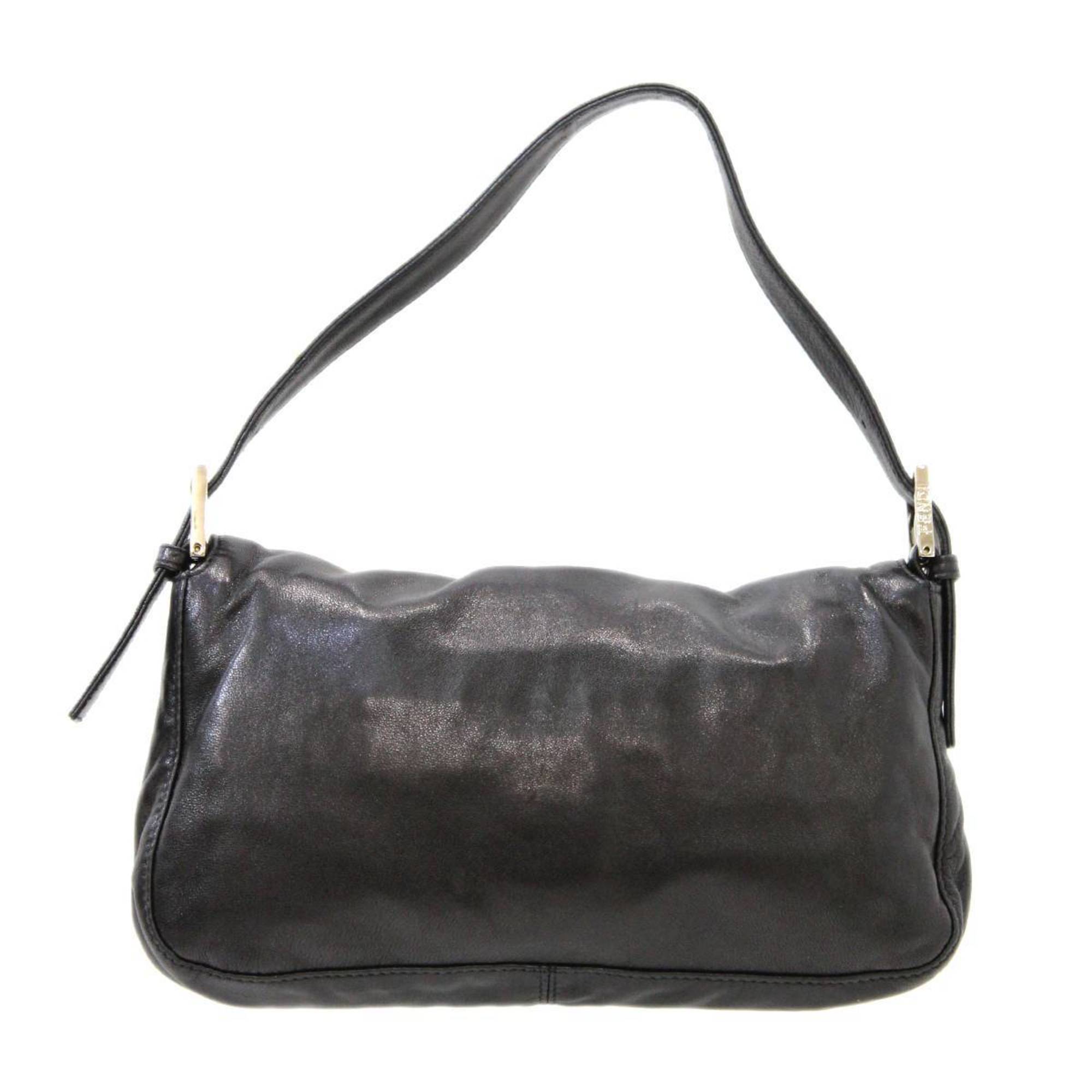 FENDI mamma bucket handbag leather black