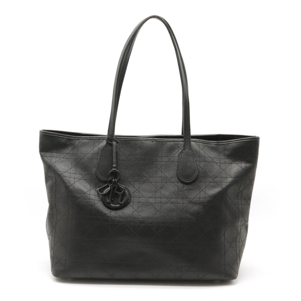 BagsChristian Dior Christian Lady Cannage Pana Tote Bag ted Canvas Leather Black M1110PPCP