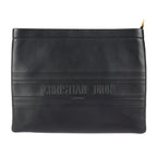 CHRISTIAN DIOR clutch bag 19S5543CGSB leather black gold metal fittings