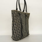 CHRISTIAN DIOR  Trotter Tote Bag Women's Canvas,Leather Tote Bag Navy