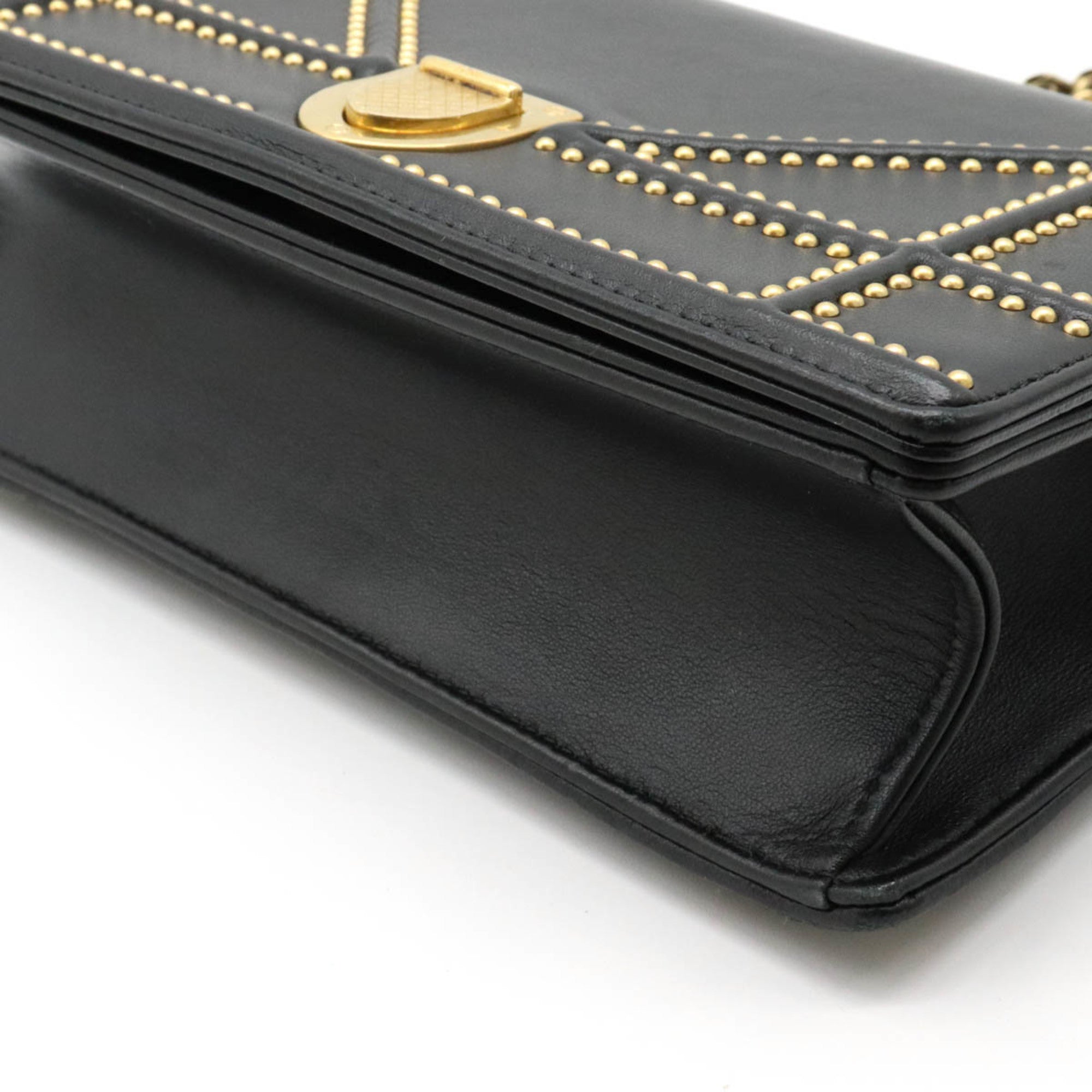 CHRISTIAN DIOR Bag Diorama diorama chain bag shoulder studs leather black