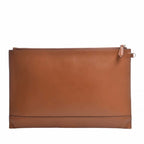 FENDI leather flat pouch clutch bag 8N0178 brown ladies