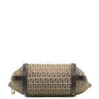 FENDI Zucchino Handbag Tote Bag 8BH196 Beige Brown Canvas Leather Women's