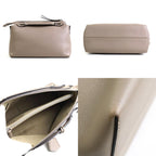 FENDI Handbag Shoulder Bag Visible Medium Leather Greige Women's 8BL146・1D5