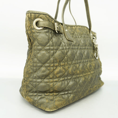 CHRISTIAN DIOR  Canage Women's Leather Tote Bag Dark Gray