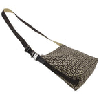 FENDI Bag Women's Shoulder Zucchino Canvas Brown 8BR317