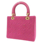 Christian Dior Lady handbag tweed pink